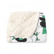 Cute Panda Sherpa Fleece Blanket, Cozy Gift for Kids