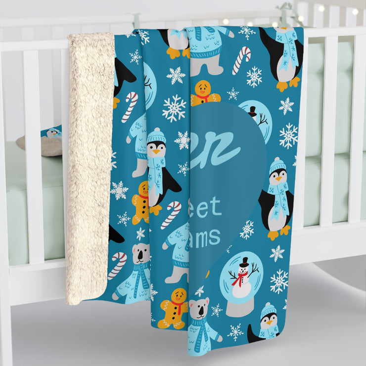 Sherpa Fleece Blanket Cozy Gift for Family