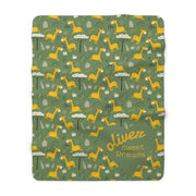 Cozy Giraffe Sherpa Fleece Blanket Nursery Kids Gift