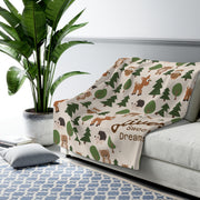 Cozy Forest Friends Sherpa Fleece Blanket