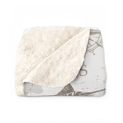 Nautical Cozy Sherpa Fleece Blanket