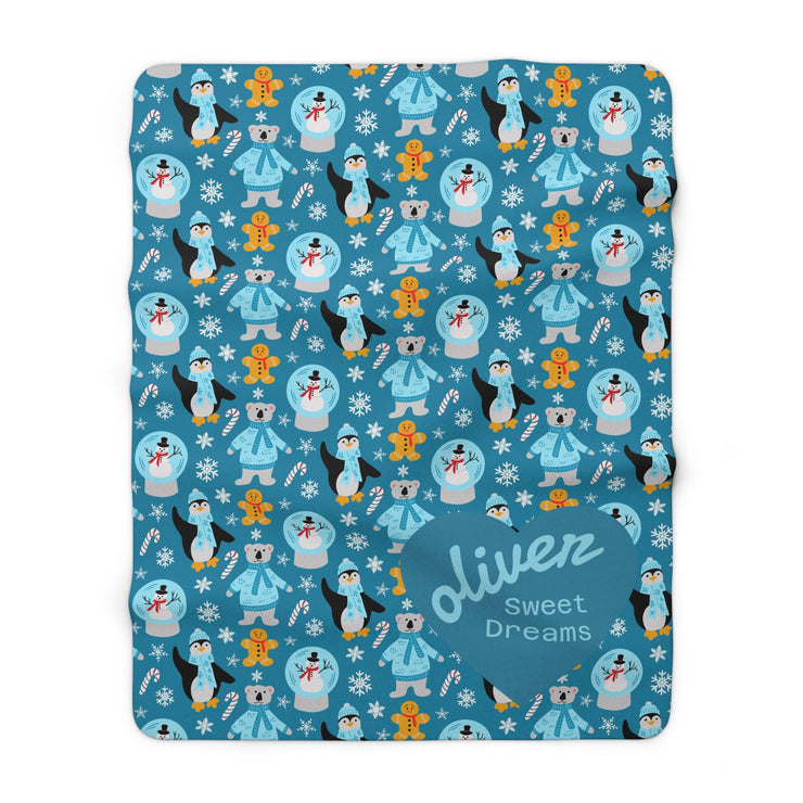 Sherpa Fleece Blanket Cozy Gift for Family