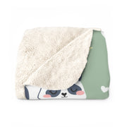 Cozy Panda Sherpa Fleece Blanket, Soft Throw for Kids & Adults