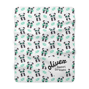 Panda Cozy Sherpa Fleece Blanket, Baby Gift Nursery