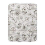 Nautical Cozy Sherpa Fleece Blanket