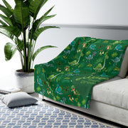Dinosaur Sherpa Fleece Blanket, Perfect for Kids