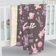 Cozy Sherpa Fleece Blanket, Perfect Gift for Baby Showers