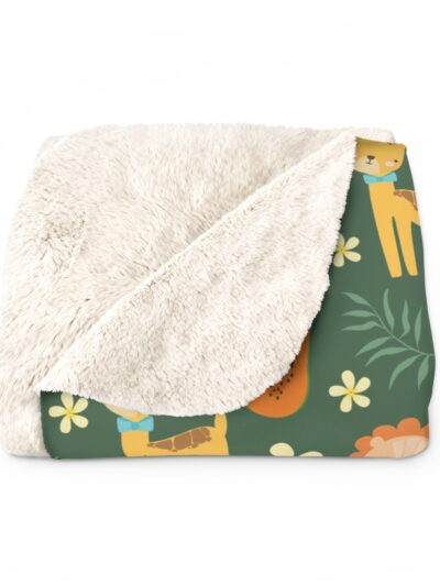 Personalization Sherpa Fleece Blanket Gift for Kids