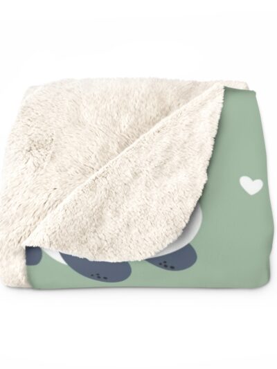 Personalization Cozy Panda Sherpa Fleece Blanket, Soft Throw for Kids & Adults